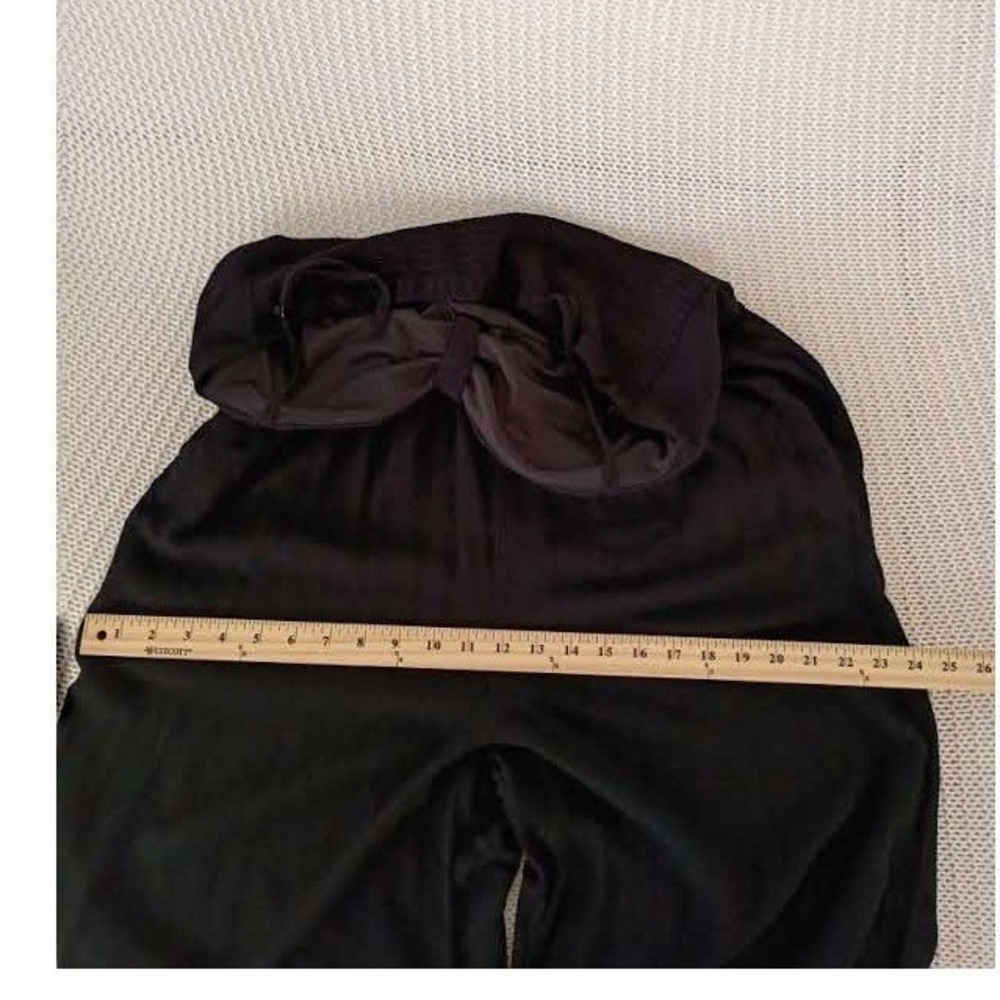 Lily Rose XL Black Wide Leg Jumpsuit Sweetheart Tie Front Smocked Coquette Curve - Picture 12 of 15